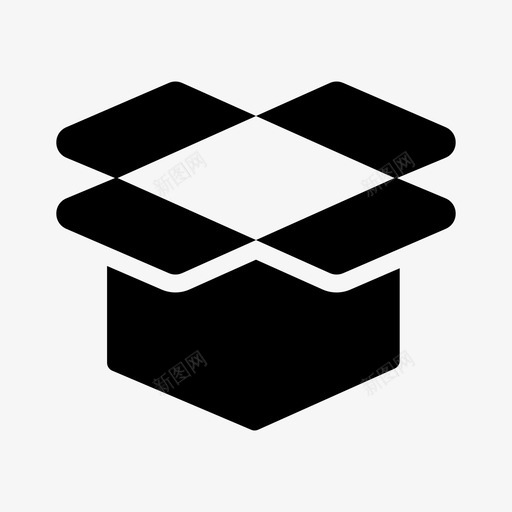 纸箱开箱纸板箱图标svg_新图网 https://ixintu.com 储存 包装 开箱 教育2016 纸板箱 纸箱 集装箱