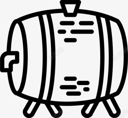 啤酒桶假日发酵图标图标