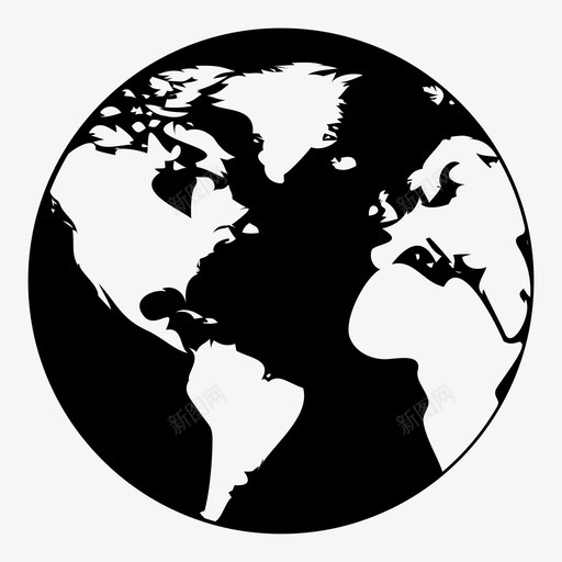 地球陆地地图图标svg_新图网 https://ixintu.com 世界 地图 地球 球体 第三块岩石 行星 陆地