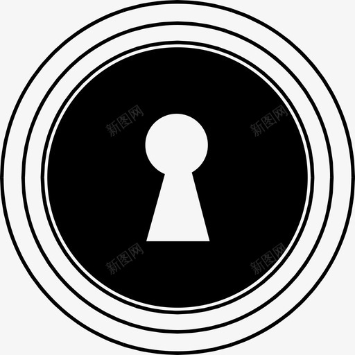 圆形形状钥匙孔图标svg_新图网 https://ixintu.com 圆形 形状 钥匙孔