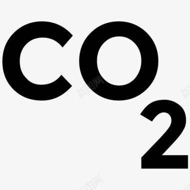 二氧化碳配方工业粗体图标图标