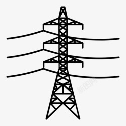 连接稳定icon输电塔已连接电力图标高清图片