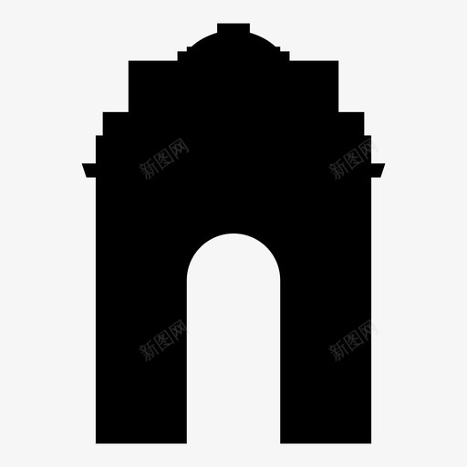 印度门旅游新德里图标svg_新图网 https://ixintu.com forieng 亚洲 亚洲首都 印度门 地标 建筑 拱门 新德里 旅游 纪念碑 设计