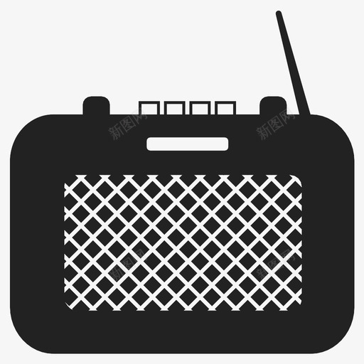 收音机扬声器声音图标svg_新图网 https://ixintu.com 信号 声音 扬声器 播放 收音机 收音机节目 老式收音机 调频 通讯 音乐
