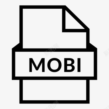 mobi文件纸张office图标图标