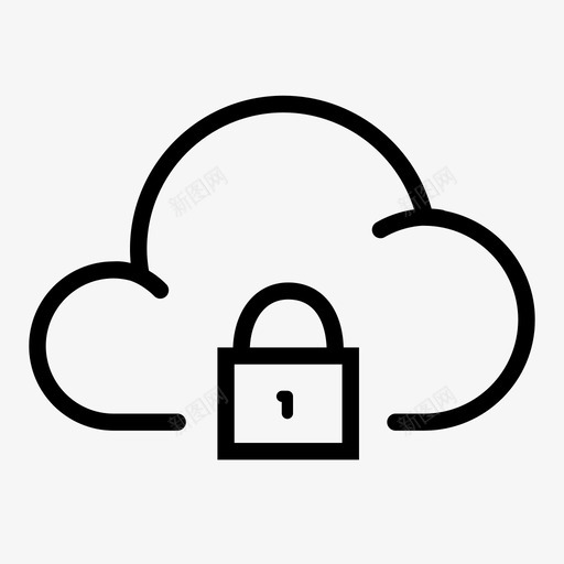 云锁存储安全图标svg_新图网 https://ixintu.com 云网络 云锁 传输 受保护 存储 安全 密码 锁定 防火墙 隐私