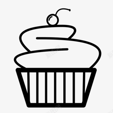 松饼烘焙蛋糕图标图标