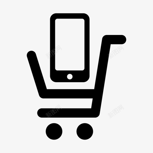智能手机购物篮设备图标svg_新图网 https://ixintu.com 商店 小工具 市场 手推车 智能手机 设备 购物篮 购物车 超市