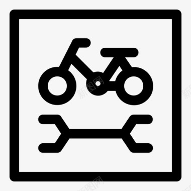 自行车服务运输修理图标图标