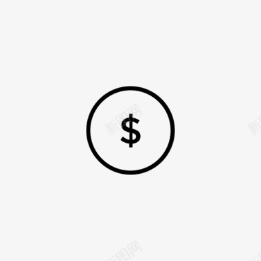 美元符号补充馅饼图标图标