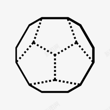 十二面体柏拉图固体图标图标