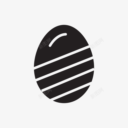 鸡蛋斑点图案黑色复活节彩蛋图标svg_新图网 https://ixintu.com 复活节彩蛋 鸡蛋斑点图案黑色