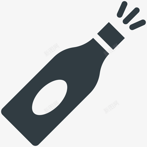 泼洒香槟婚礼酷标图标svg_新图网 https://ixintu.com 婚礼酷矢量图标 泼洒香槟