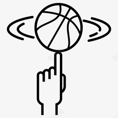 篮球运动旋转图标图标