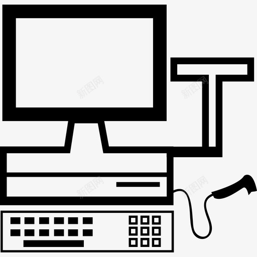 带扫描仪技术购物商店的电子账单机图标svg_新图网 https://ixintu.com 带扫描仪 技术 购物商店的电子账单机