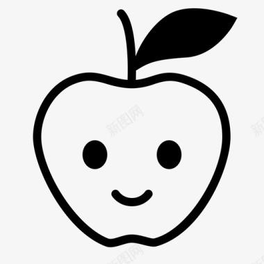 快乐苹果头像图标图标