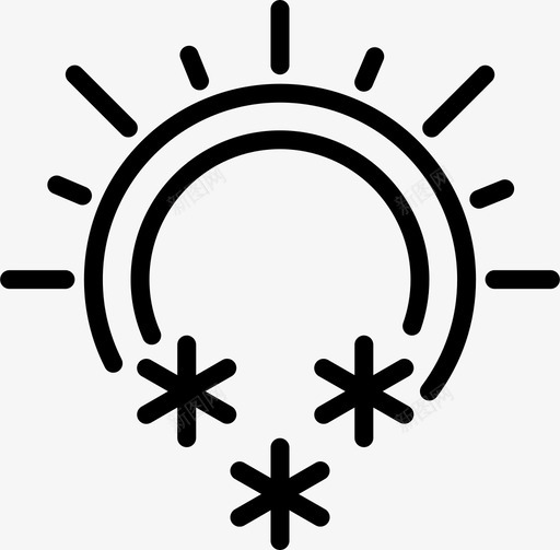 晴雪天空降水量图标svg_新图网 https://ixintu.com 冷 天气 天气状况 天气预报 天空 晴 晴朗天气概况 晴雪 降水量