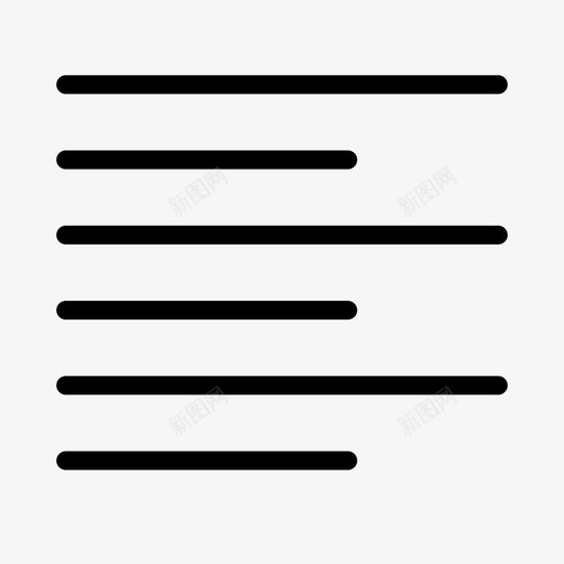 左对齐单词文本图标svg_新图网 https://ixintu.com wordperfect 内容 分配 单词 左对齐 平滑线内容 文本 样式 段落 草稿
