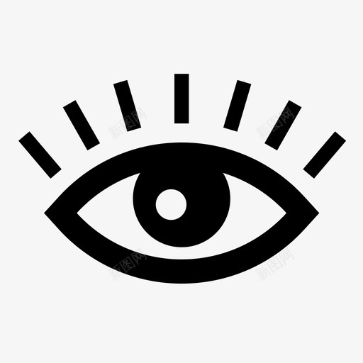 眼睛眨眼睫毛图标svg_新图网 https://ixintu.com 偷看一个 看到你 眨眼 眼皮 眼睛 睫毛 观察 视网膜