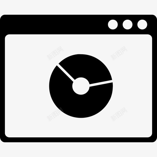 饼图窗口布局实心图标svg_新图网 https://ixintu.com 窗口布局实心 饼图