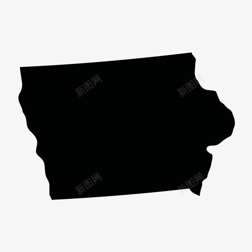 美国爱荷华地图集图标svg_新图网 https://ixintu.com 美国爱荷华地图集