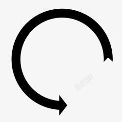 矢量圆形箭头坐标标识圆形箭头重新加载刷新图标高清图片