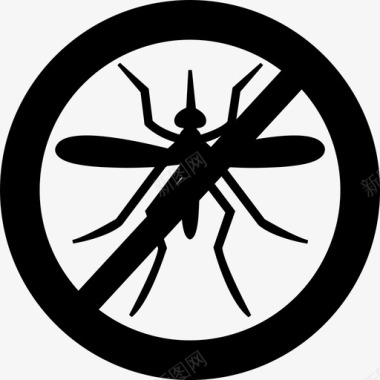 无蚊虫停车标牌图标图标