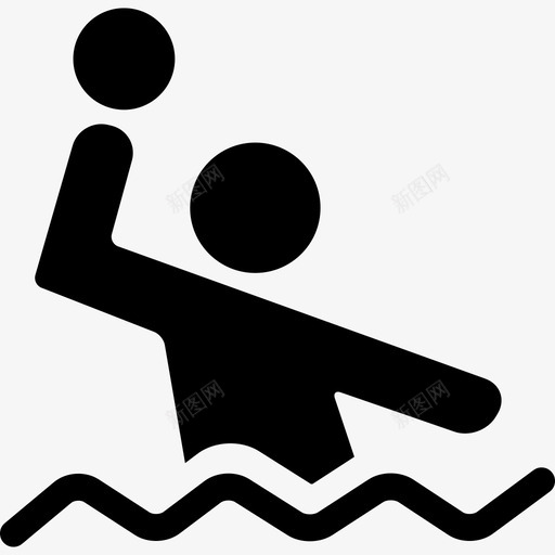 水球运动员与球在水中体育多运动图标svg_新图网 https://ixintu.com 体育 多运动 水球运动员与球在水中