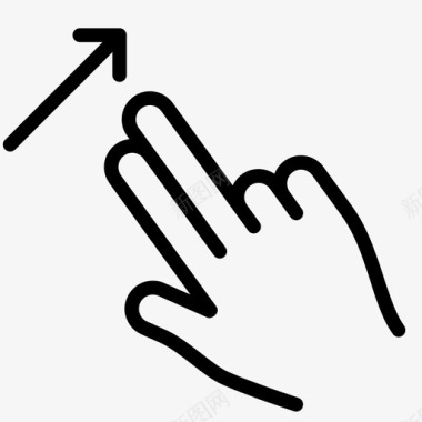 两个手指向上滑动向上滑动研究图标图标