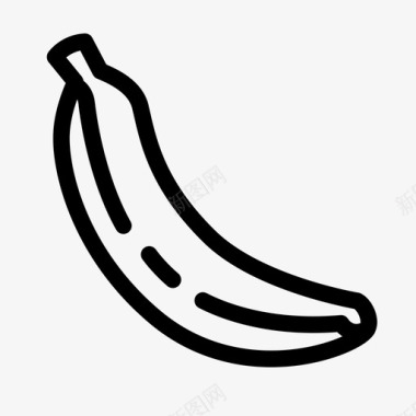 香蕉皮水果健康食品图标图标