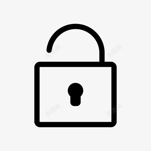行选框解锁安全图标svg_新图网 https://ixintu.com 万维网 不安全 安全 密码 打开 无保护 行选框 解锁 锁孔