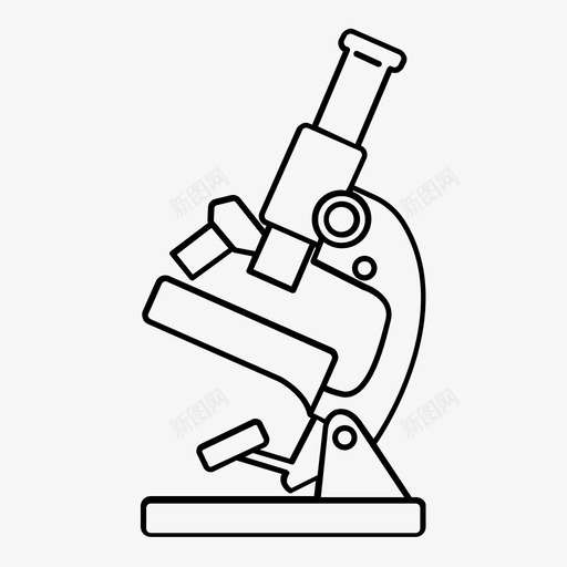 显微镜工具科学图标svg_新图网 https://ixintu.com 光学 可调 工具 放大 教育大纲 显微镜 生物学 研究 科学 视觉