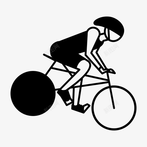 赛道自行车骑行比赛图标svg_新图网 https://ixintu.com 动作 比赛 游戏 自行车 表演 赛道自行车 骑行