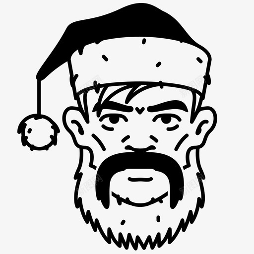 圣诞老人男人小丑图标svg_新图网 https://ixintu.com 人 假日 十二月 圣诞老人 圣诞节 小丑 帽子 男人 胡子