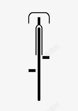 包豪斯风格自行车图标图标