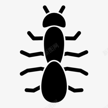 蚂蚁白蚁强壮图标图标