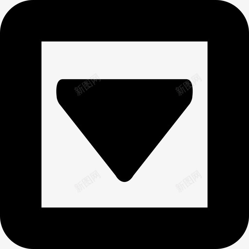 一个正方形的下箭头三角形箭头酷图标svg_新图网 https://ixintu.com 一个正方形的下箭头三角形 箭头 酷图标