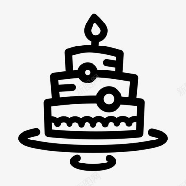 生日蛋糕甜点奶油图标图标