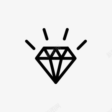 钻石石头光泽图标图标