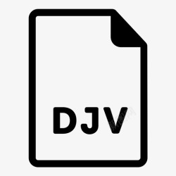 Djvdjv文件互联网站格式图标高清图片