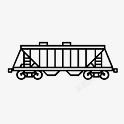 煤炭火车火车运输轨道车图标高清图片