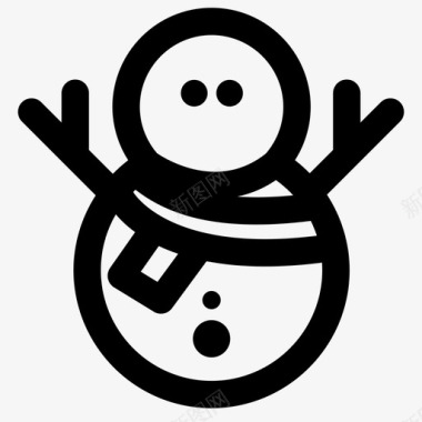 雪人围巾圣诞老人图标图标