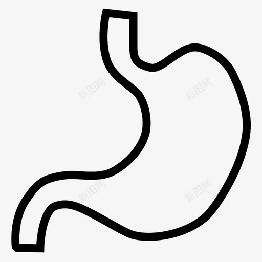 胃腹部肠道图标svg_新图网 https://ixintu.com 人体 人体解剖 器官 消化器官 肚子 肠道 胃 腹部 面包篮