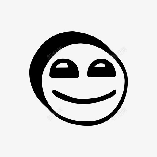 微笑令人毛骨悚然情绪图标svg_新图网 https://ixintu.com 人 令人毛骨悚然 向上 嘴唇 微笑 快乐 情绪 绘制表情符号 脸