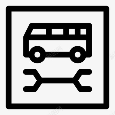 公共汽车服务运输技术员图标图标