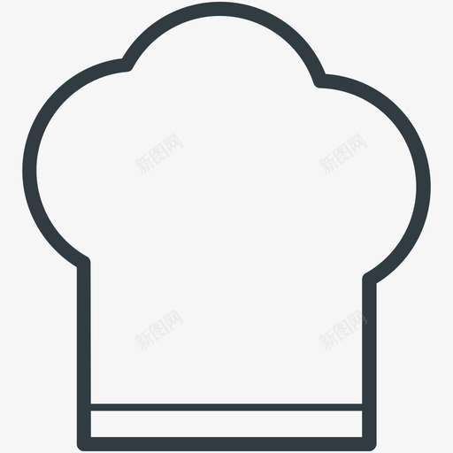 厨师帽食物线图标svg_新图网 https://ixintu.com 厨师帽 食物矢量线图标