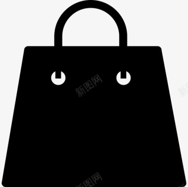 购物袋黑色轮廓商业购物商店图标图标