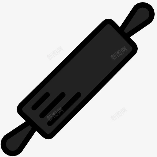 擀面杖桨厨房图标svg_新图网 https://ixintu.com 压扁 厨房 吃 工具 擀面杖 桨 烘焙 烹饪 面团 面粉 食物