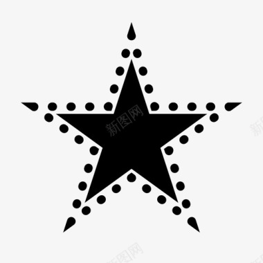 星5霓虹灯线性图标图标