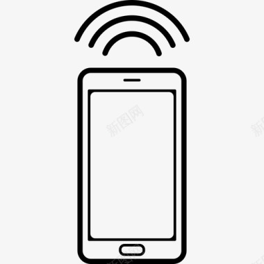 带连接信号的移动电话工具和用具移动电话图标图标